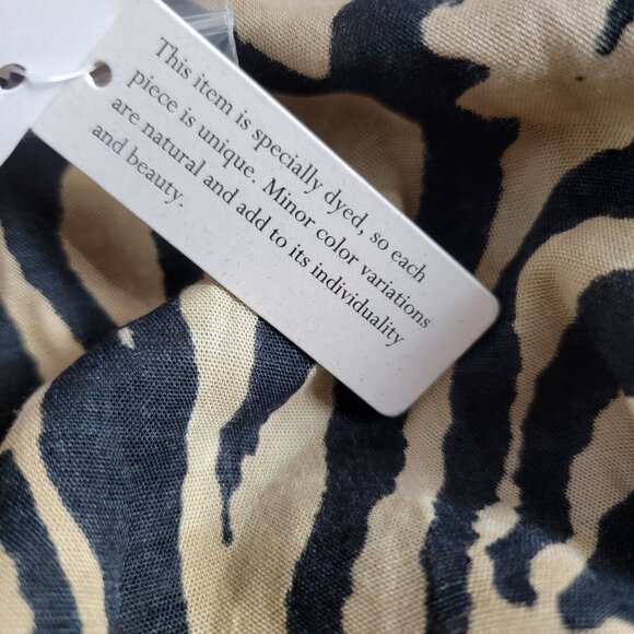 Soft Surroundings Womens Zebra Print Jacket Kimono Large Black One-Button New - Picture 5 of 9